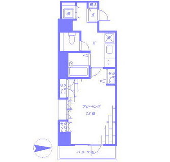 東京都港区芝２丁目 賃貸マンション 1K