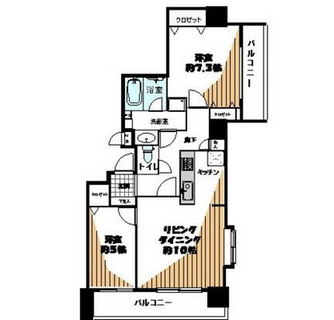 東京都中央区築地６丁目 賃貸マンション 2LDK