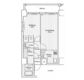 東京都中央区新富２丁目 賃貸マンション 1K