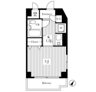 東京都大田区仲池上２丁目 賃貸マンション 1K