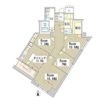 東京都港区東新橋２丁目 賃貸マンション 3LDK