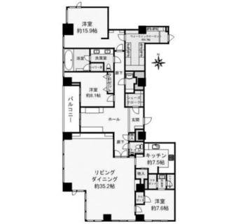 東京都港区高輪１丁目 賃貸マンション 3LDK