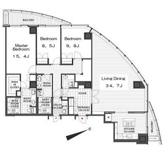 東京都港区愛宕２丁目 賃貸マンション 3LDK