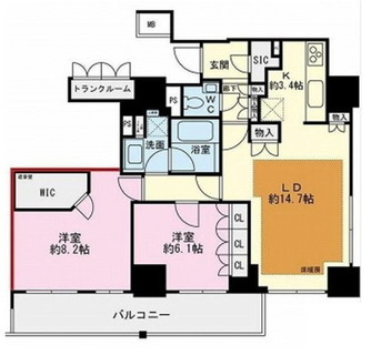 東京都港区高輪３丁目 賃貸マンション 2LDK