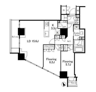 東京都港区高輪３丁目 賃貸マンション 2LDK